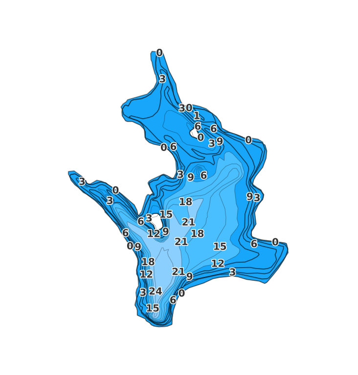 Green Fall Pond coverage - Fishing Points