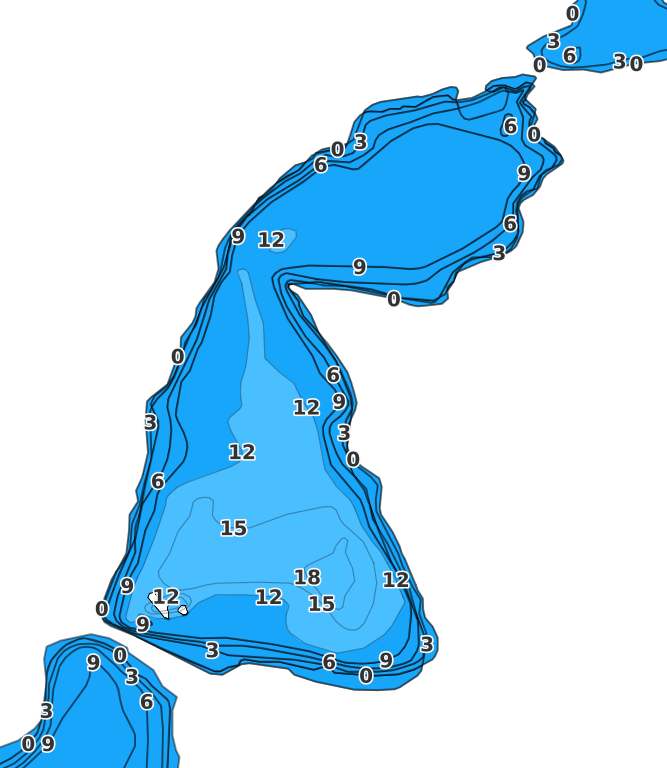 Upper Bolton Lake - Fishing Points