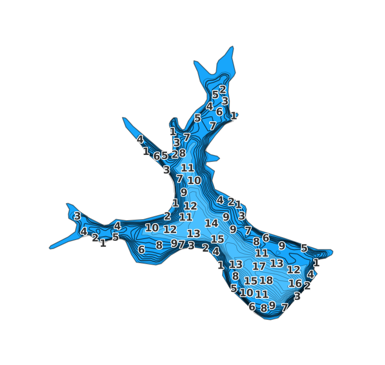 Karick Lake coverage - Fishing Points