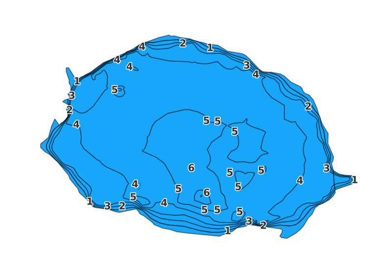 Lake Denham coverage - Fishing Points