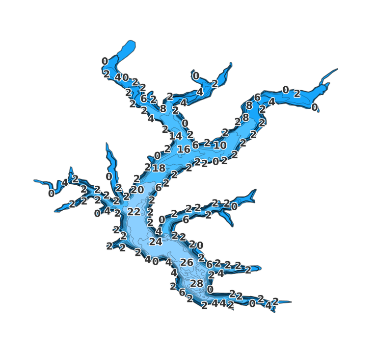 Walnut Point State Park Lake coverage - Fishing Points