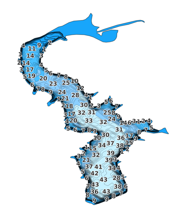 Geode Lake coverage - Fishing Points