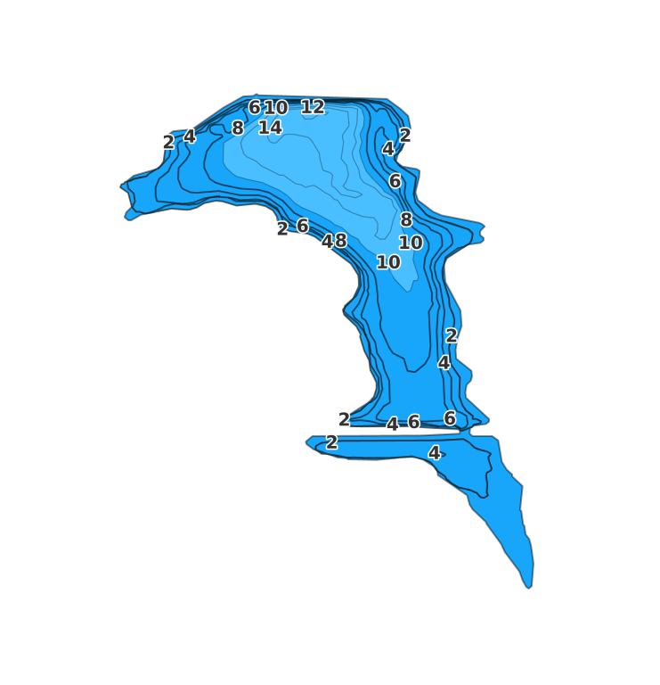 Humeston Reservoir coverage - Fishing Points
