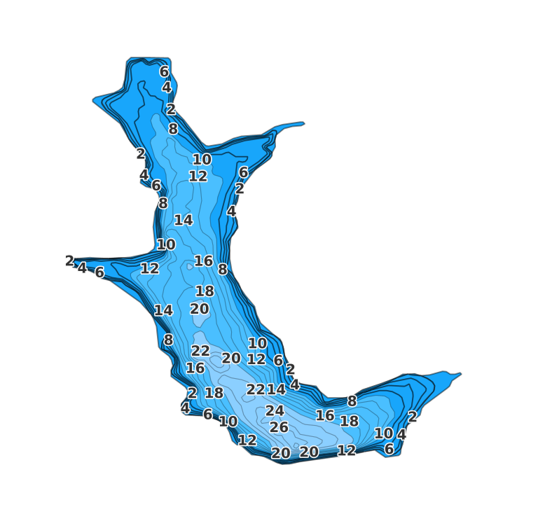 Lake Iowa coverage - Fishing Points