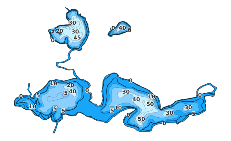 Little Au Sable Lake - Fishing Points