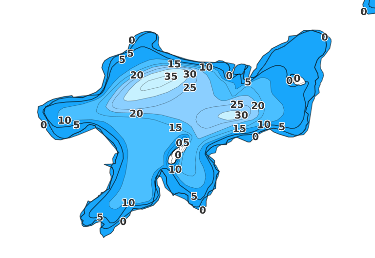 Aerie Lake coverage - Fishing Points