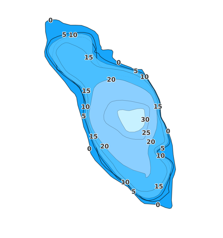Augusta Lake coverage - Fishing Points