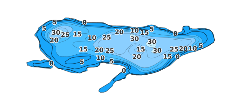 Bagley Lake coverage - Fishing Points