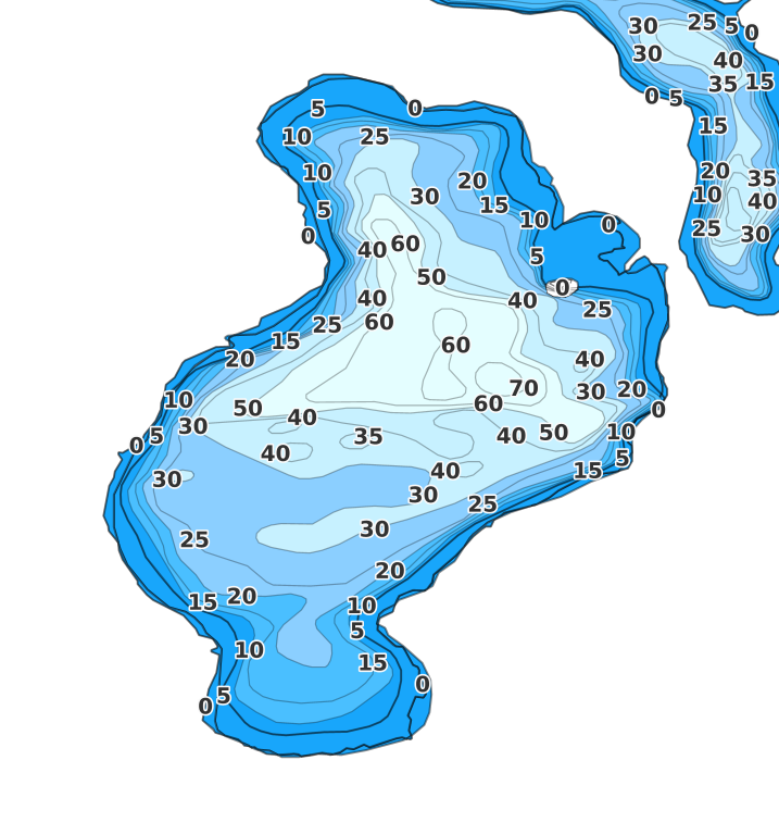 Ball Bluff Lake coverage - Fishing Points