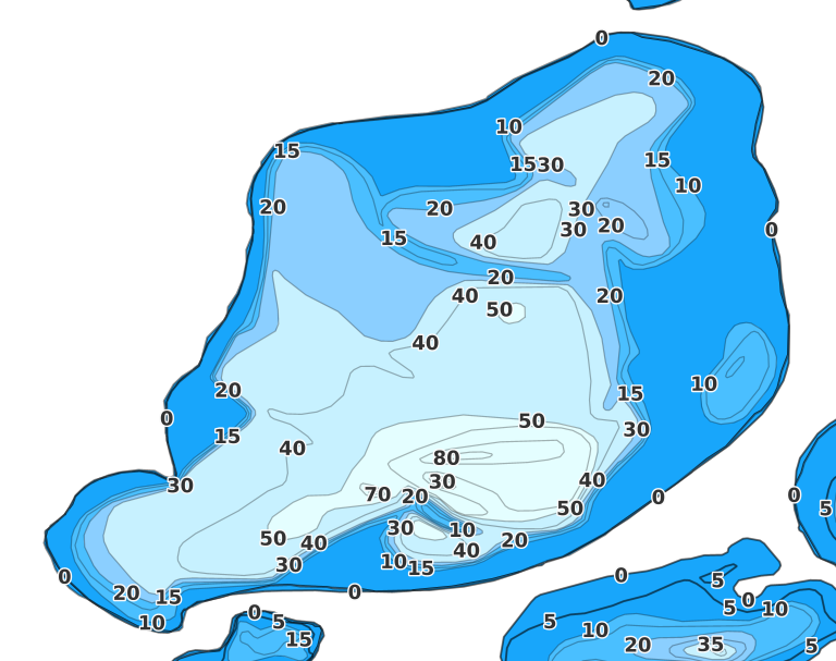 Lake Hubert - Fishing Points