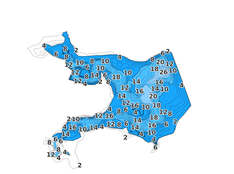 Buckskin Hills Lake coverage - Fishing Points