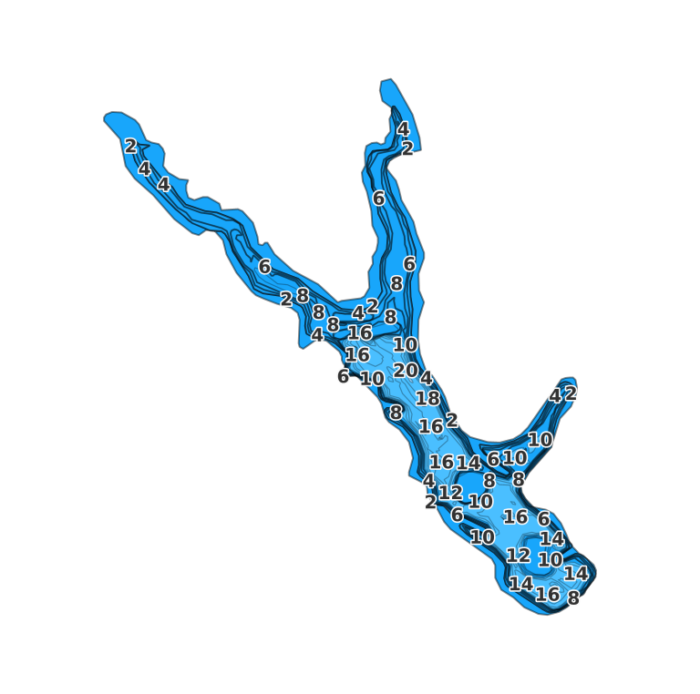 Cottonmill Reservoir coverage - Fishing Points
