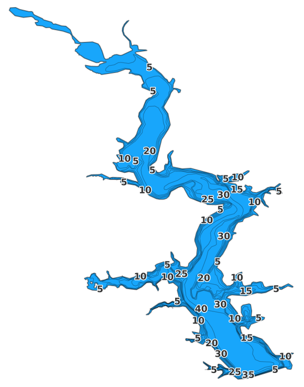 Harry Strunk Lake coverage - Fishing Points