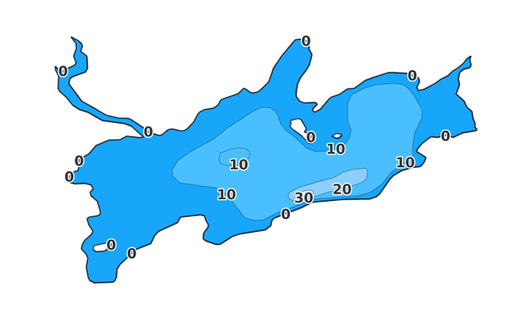 Bearcamp Pond coverage - Fishing Points