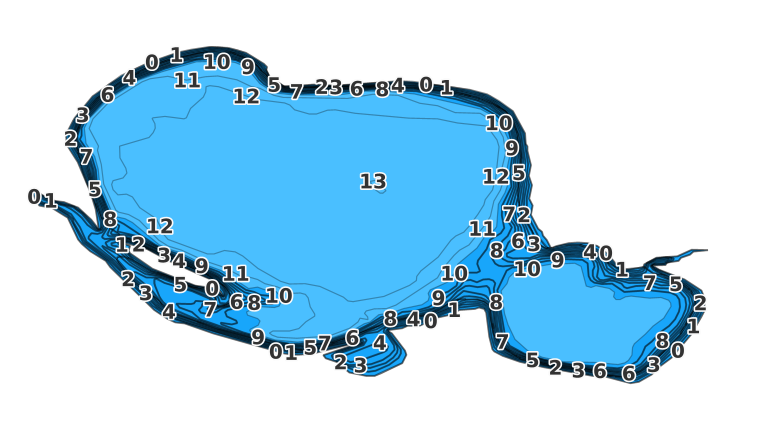 Cottonwood Lake coverage - Fishing Points