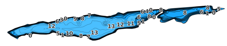Cottonwood Lake coverage - Fishing Points