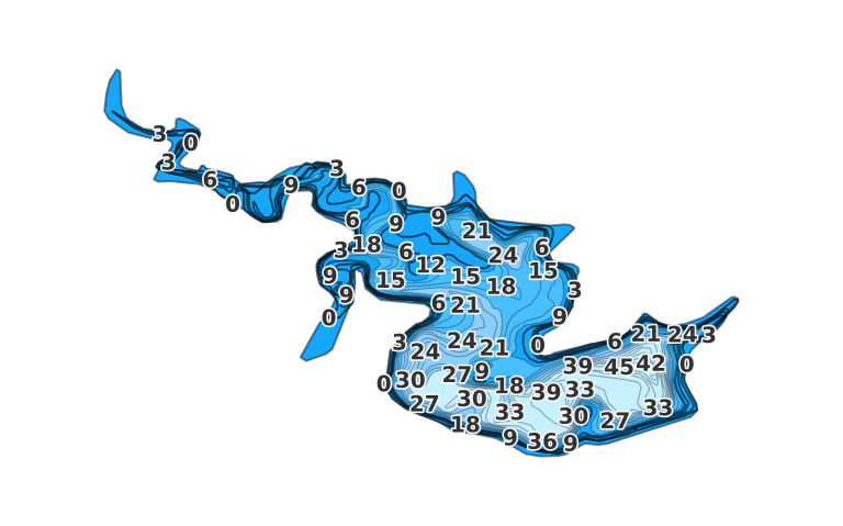 Fish Creek Lake coverage - Fishing Points