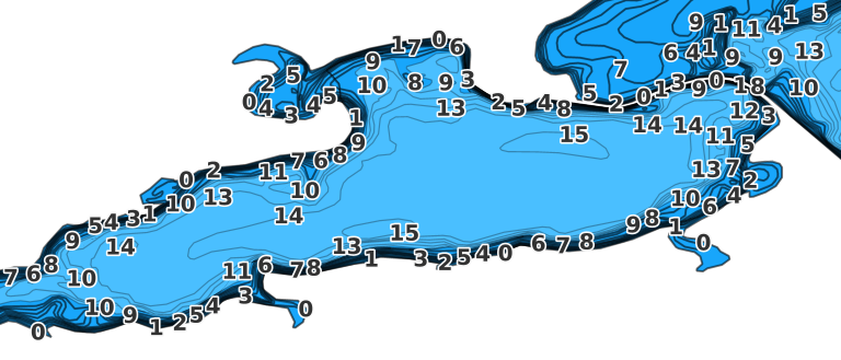 Fresh Lake coverage - Fishing Points