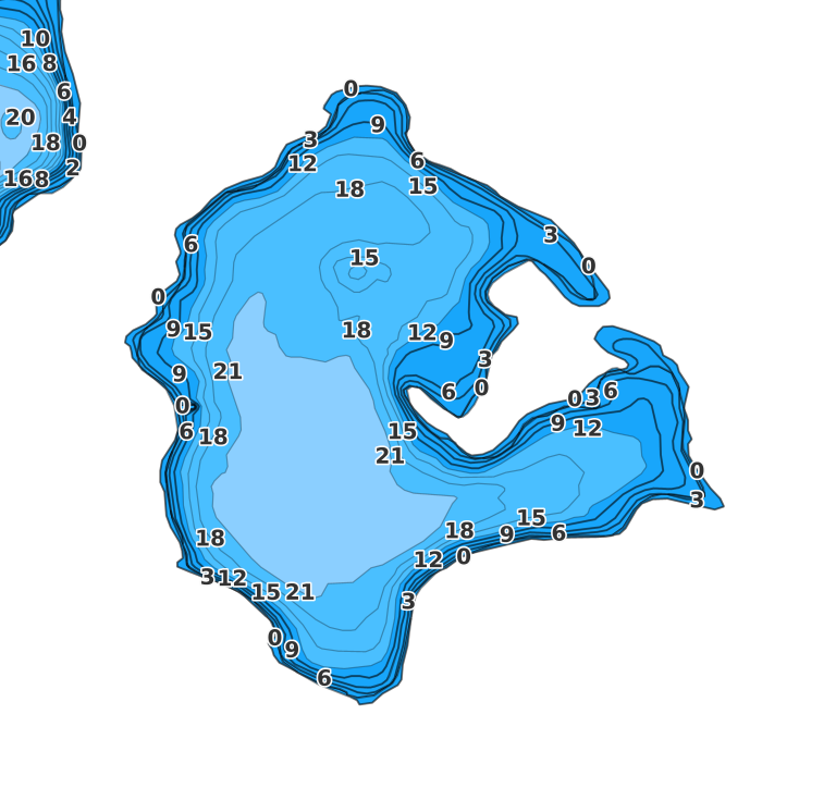Gravel Lake coverage - Fishing Points