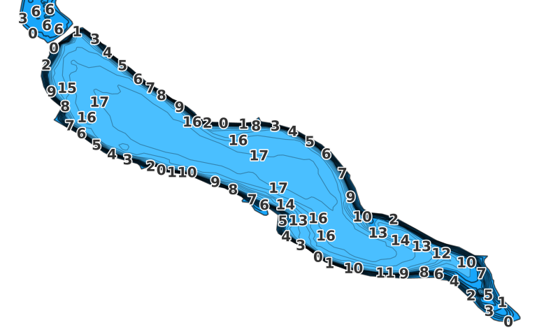 Hiddenwood Lake coverage - Fishing Points
