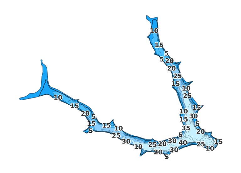 Barnesville Reservoir Number Three coverage - Fishing Points