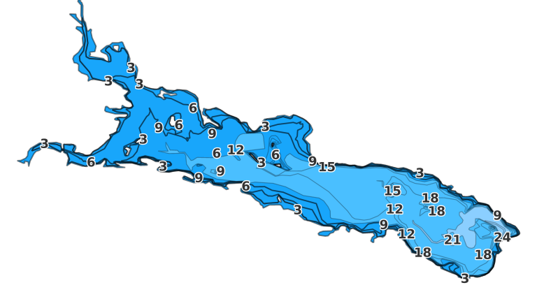 Clear Fork Reservoir coverage - Fishing Points