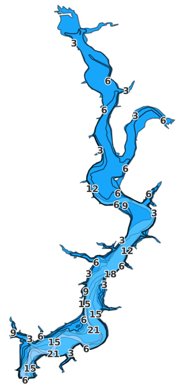 Delaware Lake coverage - Fishing Points