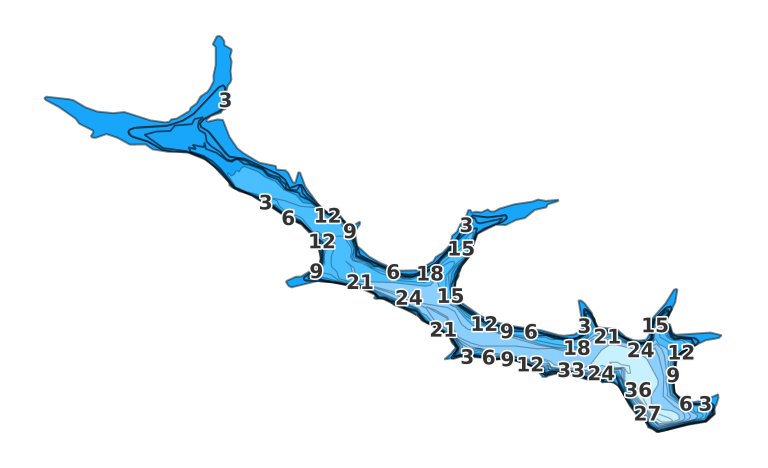 Dow Lake coverage - Fishing Points