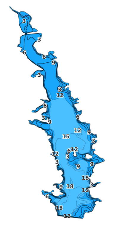 East Branch Reservoir coverage - Fishing Points