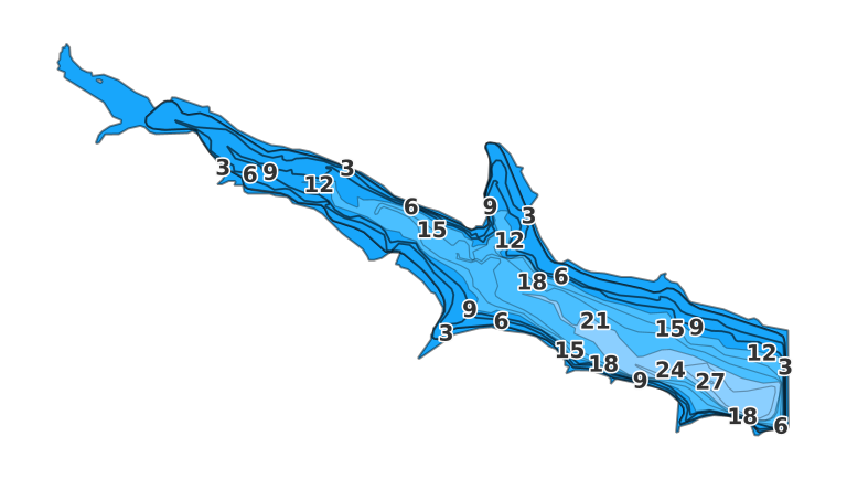 Highlandtown Reservoir coverage - Fishing Points
