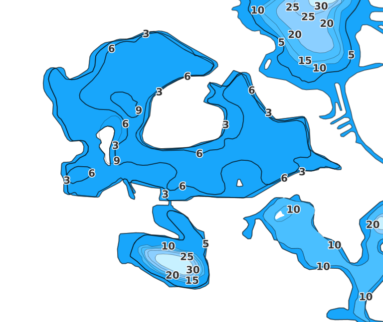 North Reservoir - Fishing Points