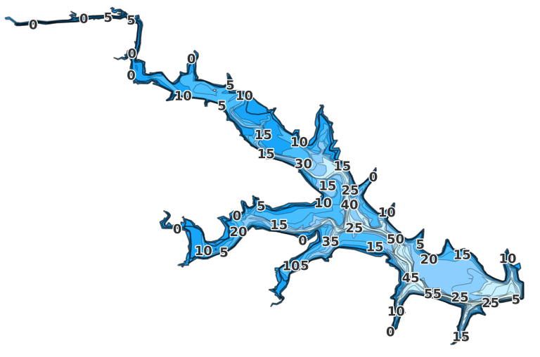 Bluestem Lake coverage - Fishing Points