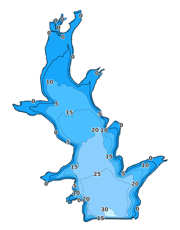 Clear Creek Lake coverage - Fishing Points