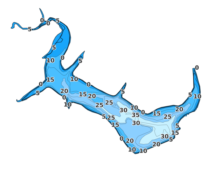 Fairfax City Lake coverage - Fishing Points