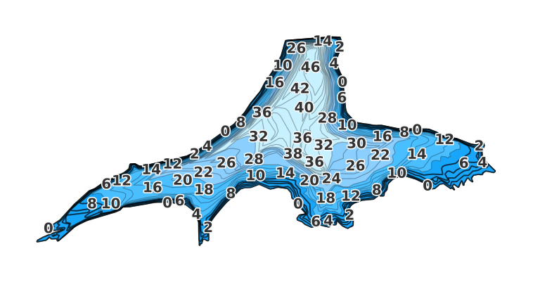 Fourche Maline Creek Site 7 Reservoir coverage - Fishing Points