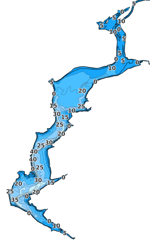 Greenleaf Lake coverage - Fishing Points