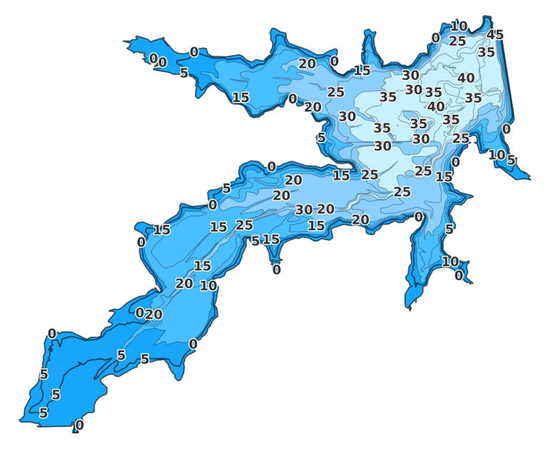 Lake Arcadia coverage - Fishing Points