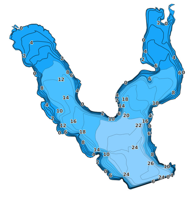 Lake Chickasha coverage - Fishing Points