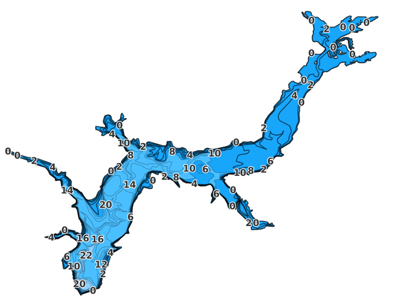 Lake Claremore coverage - Fishing Points