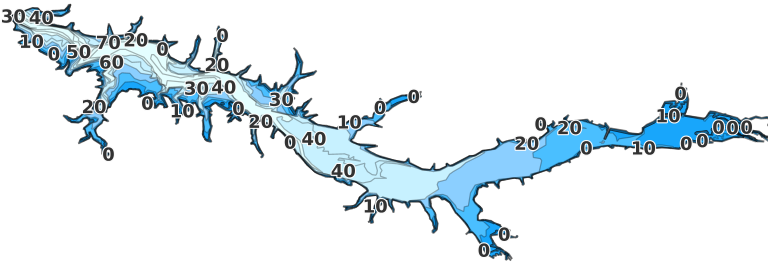 Lake Eucha coverage - Fishing Points