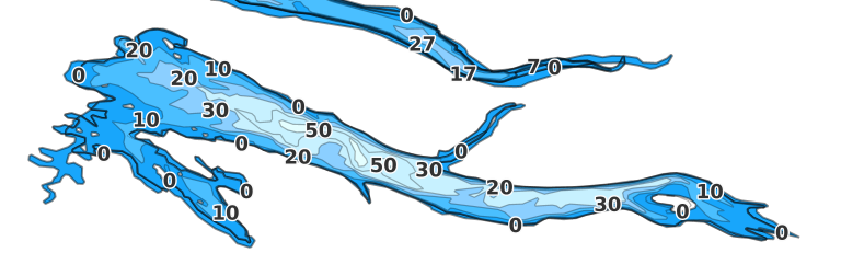 Evergreen Reservoir - Fishing Points
